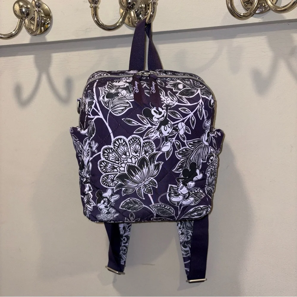 Disney’s Vera Bradley Flirty Floral Convertible Backpack in Performance Twill